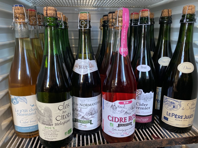 Sélection de cidre doux pas cher et local à venir déguster en boutique à Etretat