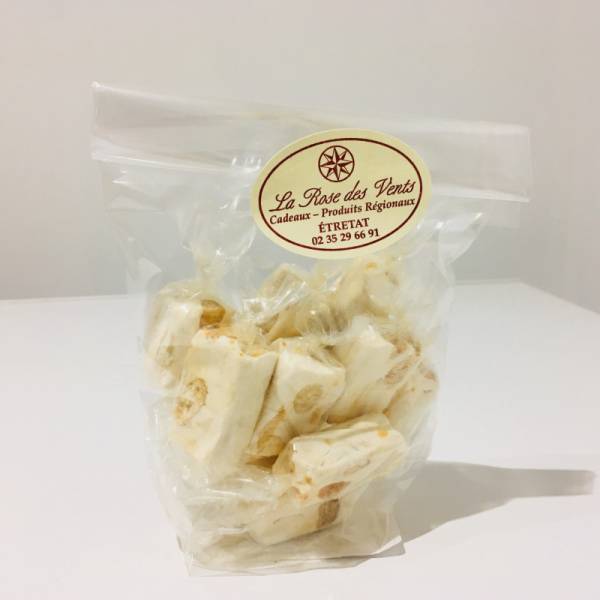 Nougat artisanal au miel, amandes et pistaches en sachet de 100g ou 200g – Confiserie traditionnelle Maison Peltier (50)