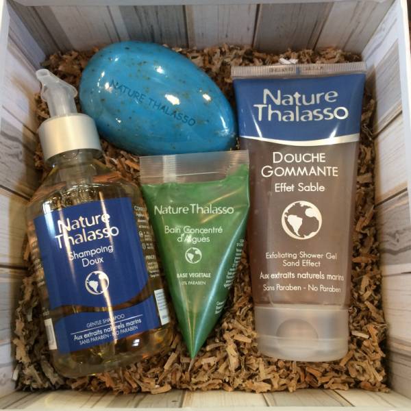 Idée cadeau Fête des mères Panier Thalasso n°1 – Soin complet corps & cheveux aux actifs marins Etretat